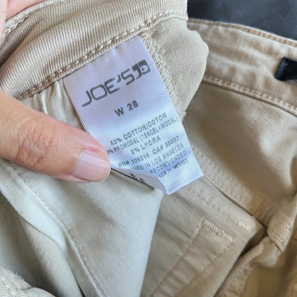 Joe’s Jeans khaki Zipper‎ Pocket Skinny Stretch Ankle Jeans Womens SIze 28 Pants - Picture 8 of 10